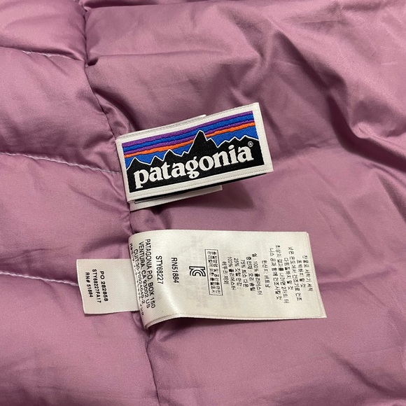 Patagonia Girls Down Sweater Puffy Vest Teal Purple Size Large (12) - Picture 14 of 15